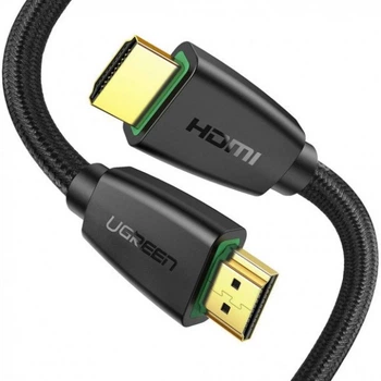 Межблочный кабель UGREEN HD118 HDMI to HDMI, 3 m, v2.0 UltraHD 4K-3D Braided Black 40411