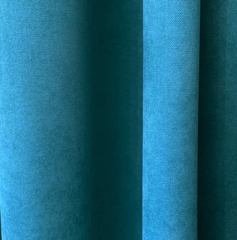 Ткань для штор, портьерная ткань Adagio Windows Decor Dalton 19 бирюзовый цвет, метражом 1х2,9м
