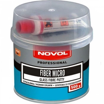 Шпаклівка скловолокно 500г NOVOL FIBER Micro