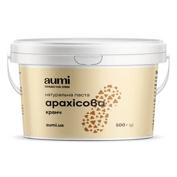 Арахисовая паста AUMI Кранч, 500г, ведро