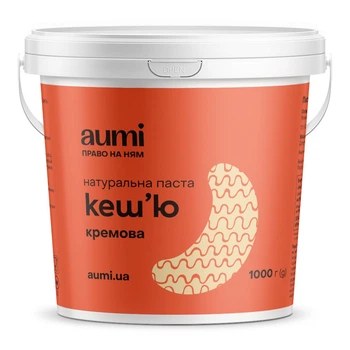 Кешью паста AUMI кремовая, 1кг, ведро