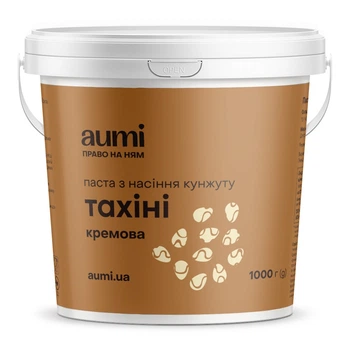 Паста AUMI из семян кунжута, тахини, 1кг, ведро