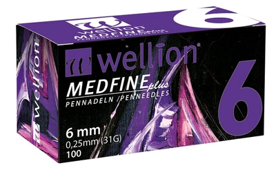 Голки інсулінові Wellion Medfine 6мм, 31G - Велліон Медфайн 6мм