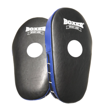 Лапы кикбоксерские BOXER кожа синие