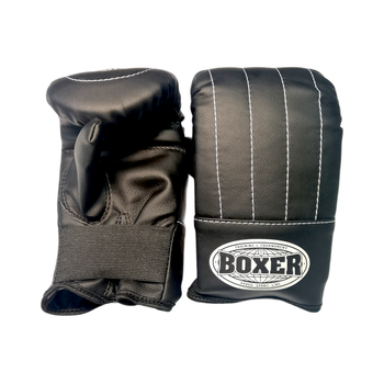 Перчатки Тренировочные BOXER L кожвинил черные