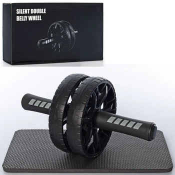 Гимнастический ролик для мышц пресса FitMagic тренажер Ab Wheel Ultra черный