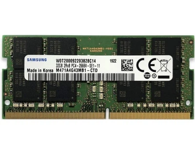 Пам'ять Samsung 32 GB SO-DIMM DDR4 2666 MHz (M471A4G43MB1-CTD)