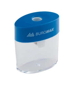 Стругачка з контейнером, пластикова синя Buromax (BM.4752)