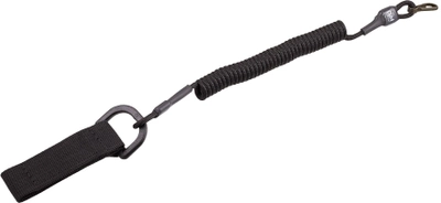Страховочный шнур Grand Way S04-комбинированный с D-кольцом и карабином Черный (S04(black))
