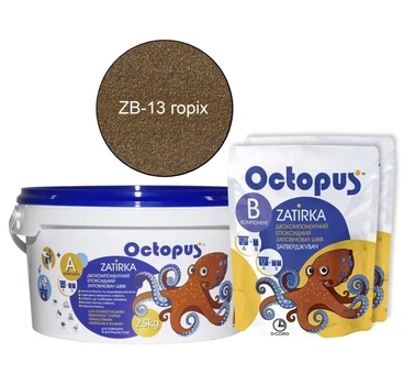Двокомпонентна епоксидна затірка, ТМ "OCTOPUS", колір горіх 2,5 кг.