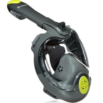 Маска для плавания Seagard Easybreath Profi L/XL панорамная с креплением для камеры Серый