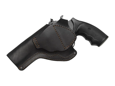 Кобура поясная Револьвер 4 не формованная кожа чёрная MS