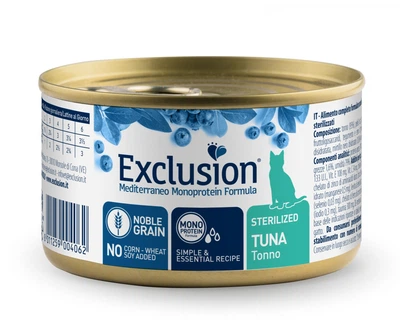 Exclusion Cat Adult Sterilized Tuna консервы для стерилизованных кошек с тунцом 85грм
