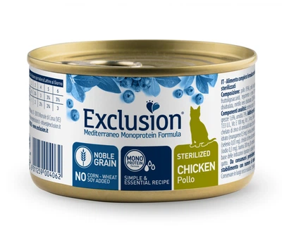 Exclusion Cat Adult Sterilized Chicken консервы для стерилизованных кошек с курицей 85грм