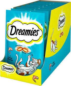 Упаковка лакомств для котов Dreamies с лососем 6 шт по 60 г (4008429037955)