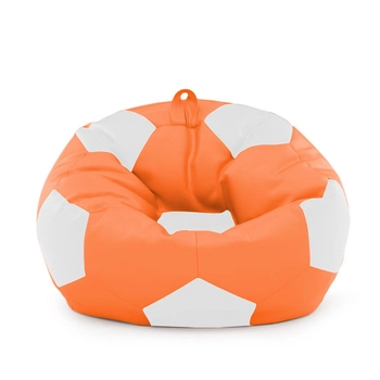Кресло мешок Мяч Оксфорд размер Стандарт+ Студия Комфорта Оранжевый + Белый