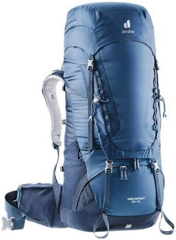 Рюкзак Deuter Aircontact 55 + 10 (midnight-navy) / Размер 65 л (3320321 3365)