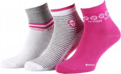Набор носков Sergio Tacchini 13898215-1 3 пары W 36-41 Белый/Розовый/Серый (3349600156265)