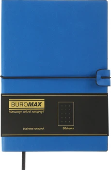 Блокнот деловой Buromax Travel A5 в точку 96 листов обложка из искусственной кожи Синий (BM.295121-02)