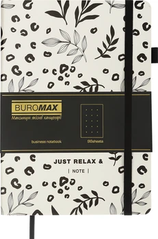 Блокнот деловой Buromax Relax A5 в точку 96 листов обложка из искусственной кожи Белый (BM.295301-12)
