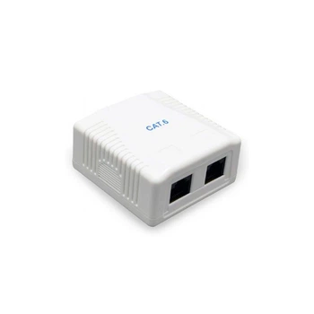 Компьютерная розетка Cablexpert RJ45x2 FTP, cat.6 (NCAC-2F6-01)