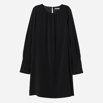 Платье короткое осеннее женское H&M 0663567 36 Черное (KAY2000001311219)