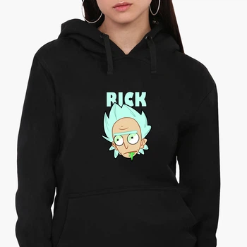 Худі жіночий Рік Санчез і Бендер Рік і Морті (Rick Sanchez and Bender Rick and Morty) (8921-2942-3) Чорний L