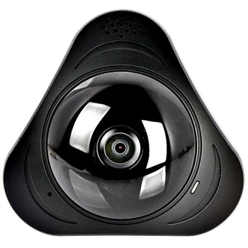 Панорамная wifi камера 360 рыбий глаз Unitoptek EC-P02, беспроводная, черная (eg-100423)