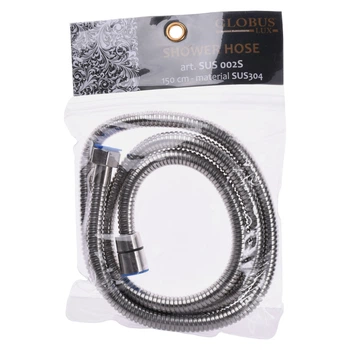 Душевой шланг Globus Lux 150 см, хром (SUS-002S-150-NH)