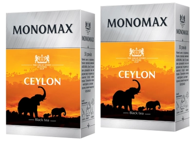 Упаковка чаю Мономах чорного цейлонського Ceylon 90 г х 2 шт (2000006781024)