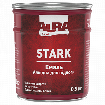 Износостойкая эмаль для новых и ранее окрашенных деревянных полов Aura Stark 2.8кг красно-коричневая