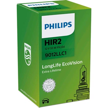Галогенная лампа Philips HIR2 (9012) LongLife EcoVision 9012LL 55W PX22d