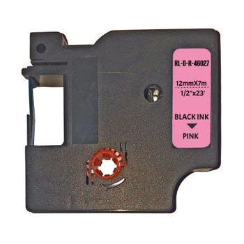 Стрічка для принтера етикеток UKRMARK RL-D-R-46027-BK/PK шовкова стрічка. для DYMO серії D1. 12мм (900310)