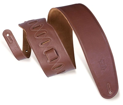 Ремень гитарный LEVY'S M4GF-BRN CLASSICS SERIES PADDED GARMENT LEATHER BASS STRAP (BROWN)