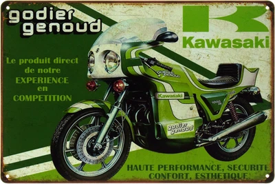 Металлическая табличка "Kawasaki 1000 GG (Godier Genoud)" (ms-103513)