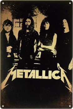 Металлическая табличка "Metallica (Черный Фон)" (ms-103462)