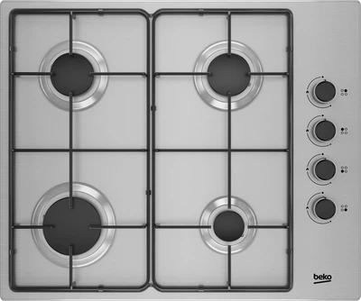 Варильна поверхня Beko HIGG64123SX (нерж.сталь, стальна решітка, газ-контроль) 235956