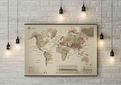 Скретч-карта гірських вершин World