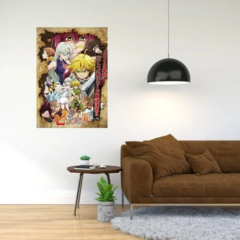 Плакат-постер з принтом Кавун Сім смертних гріхів Nanatsu no Taizai Seven Deadly Sins A1 ПЛ000562 A1