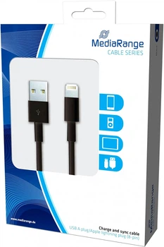 Kabel MediaRange USB 2.0 to Apple lightning 1 m White (4260283113163)