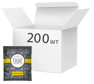 Упаковка трав'яного чаю Erbe Blooming Meadow у пакетиках 200 шт. х 1,5 г (4820097819783)