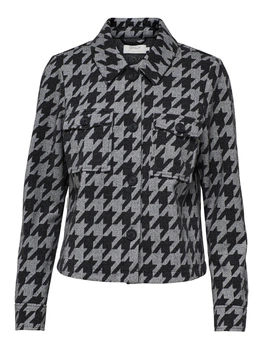 Куртка ONLY ONLEMMA LOU CHECK JACKET OTW L Черный 15252689-Black-Checks:JODIE