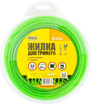 Леска для триммера Mastertool квадрат крученный 3.00 мм 89 м (блистер) (19-1214)