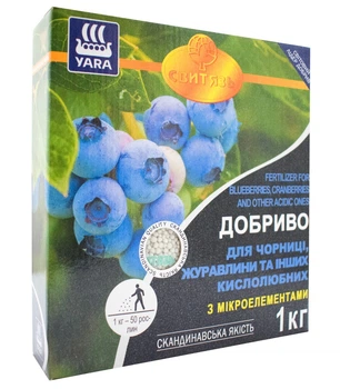 Удобрение гранулированное Yara для черники клюквы 1 кг Yara 59200