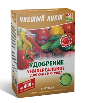 Удобрение кристаллическое Чистый лист универсальное для сада и огорода 300 г Kvitofor 44286