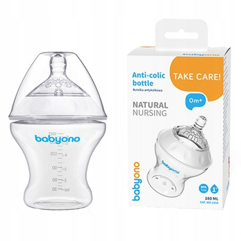 Пляшка антиколікова 180 мл Natural nursing BabyOno 1450
