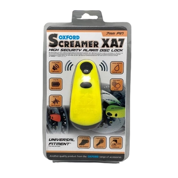 Мотозамок с сигнализацией Oxford Screamer XA7 Alarm Disc Lock на тормозной диск (LK280)