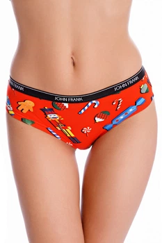 Трусики слип John Frank 5(XL) Красный микс (ch-nut cracker) (71871)