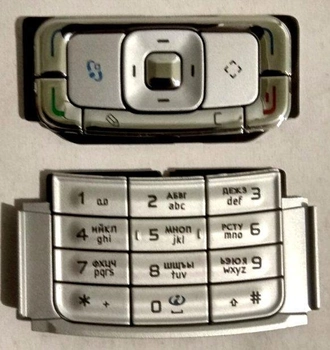 Клавиатура рус. для Nokia N95 Silver