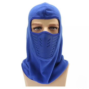 Балаклава маска флис Саб-Зиро (военная, тактическая, ниндзя) Синяя, Унисекс WUKE One size
